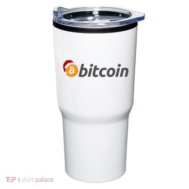 Bitcoin With Christmas Hat Funny Bitcoin With Santa Hat Funny Bitcoin Crypto Tumbler