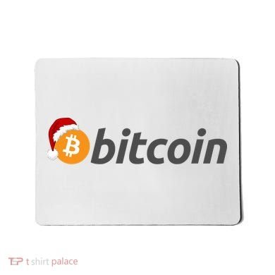 Bitcoin With Christmas Hat Funny Bitcoin With Santa Hat Funny Bitcoin Crypto Mousepad