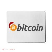Bitcoin With Christmas Hat Funny Bitcoin With Santa Hat Funny Bitcoin Crypto Mousepad thumb 0