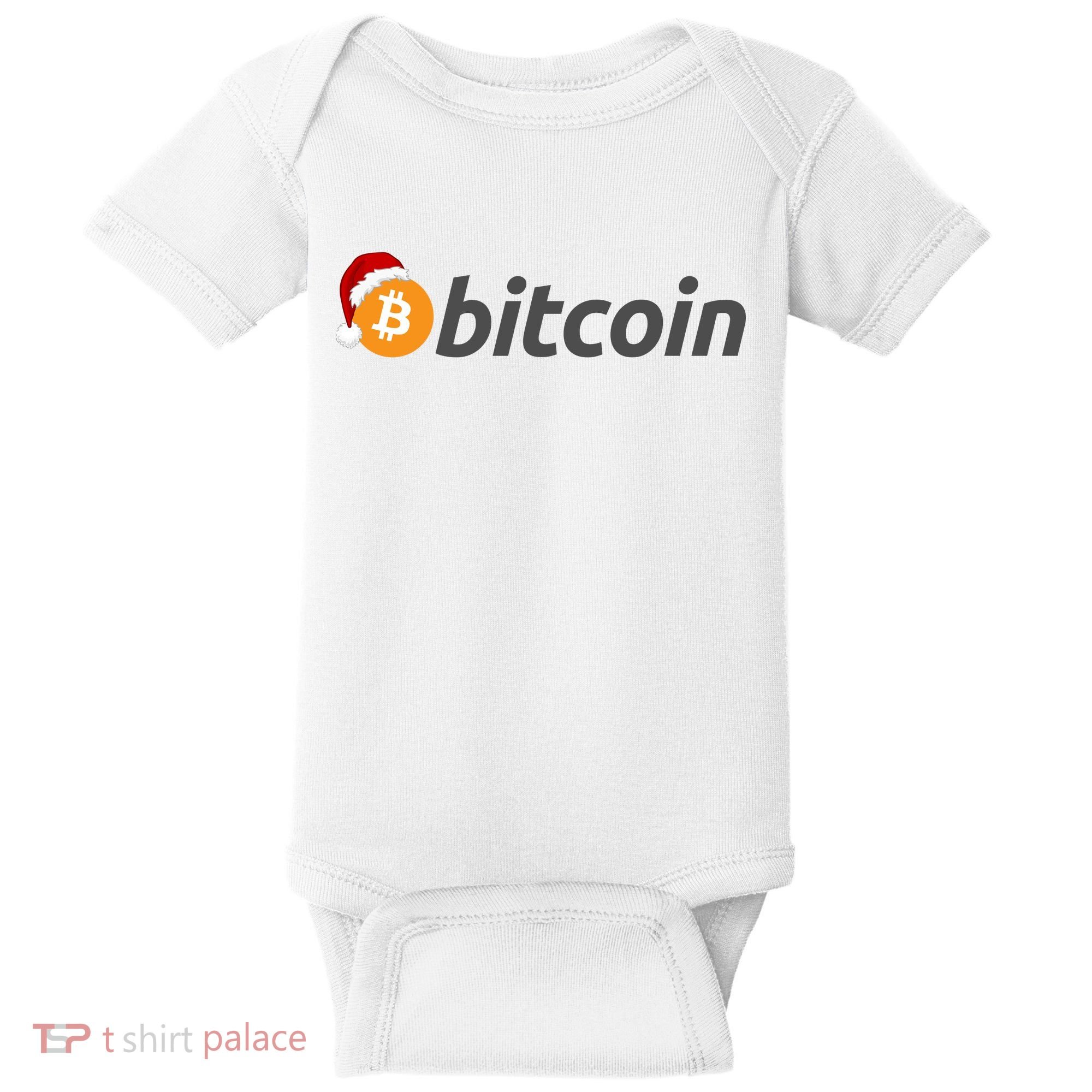 Bitcoin With Christmas Hat Funny Bitcoin With Santa Hat Funny Bitcoin Crypto Baby Bodysuit