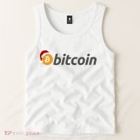 Bitcoin With Christmas Hat Funny Bitcoin With Santa Hat Funny Bitcoin Crypto Tank Top thumb 2