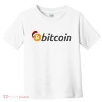 Bitcoin With Christmas Hat Funny Bitcoin With Santa Hat Funny Bitcoin Crypto Toddler T-Shirt thumb 0