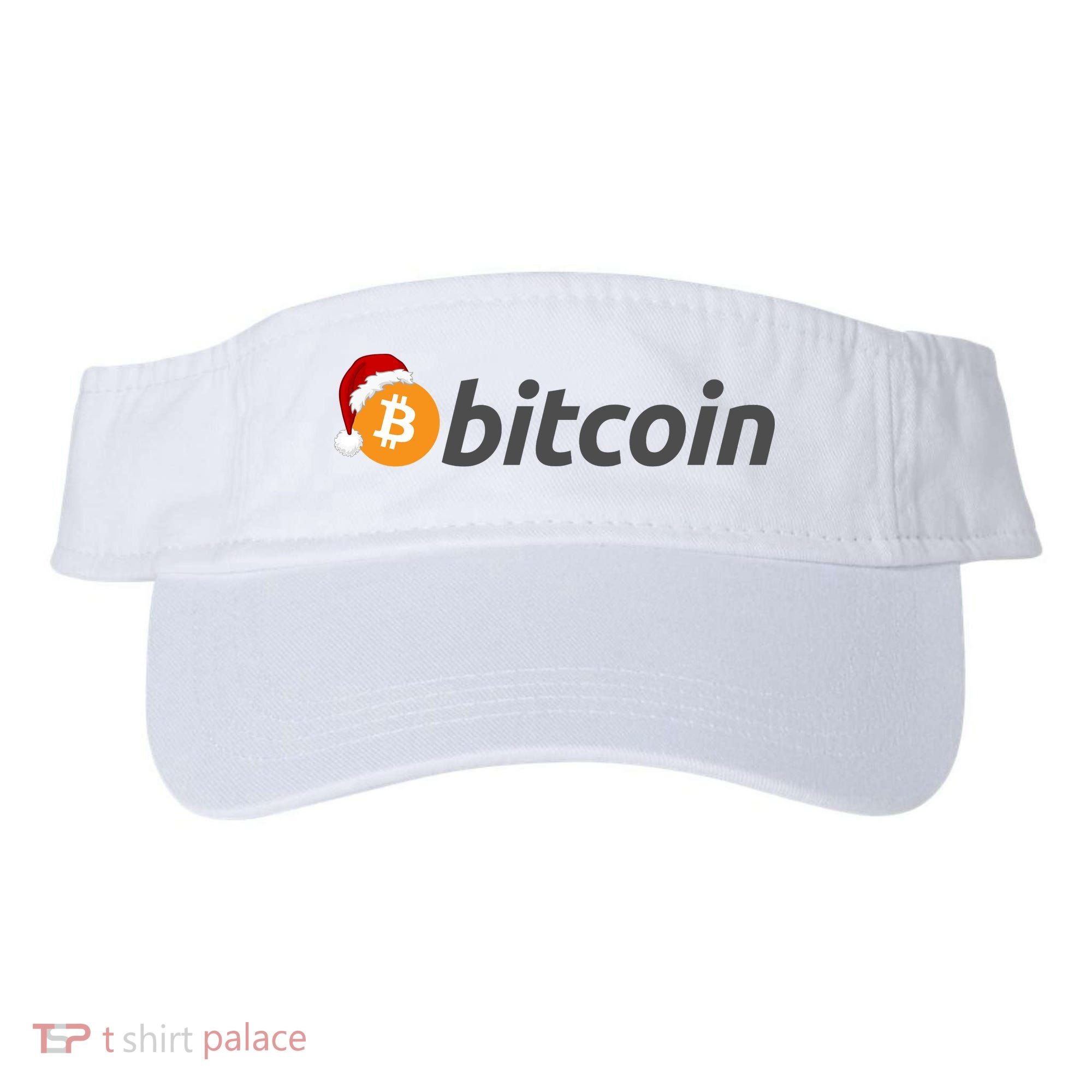 Bitcoin With Christmas Hat Funny Bitcoin With Santa Hat Funny Bitcoin Crypto Visor