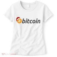 Bitcoin With Christmas Hat Funny Bitcoin With Santa Hat Funny Bitcoin Crypto Women's T-Shirt thumb 0
