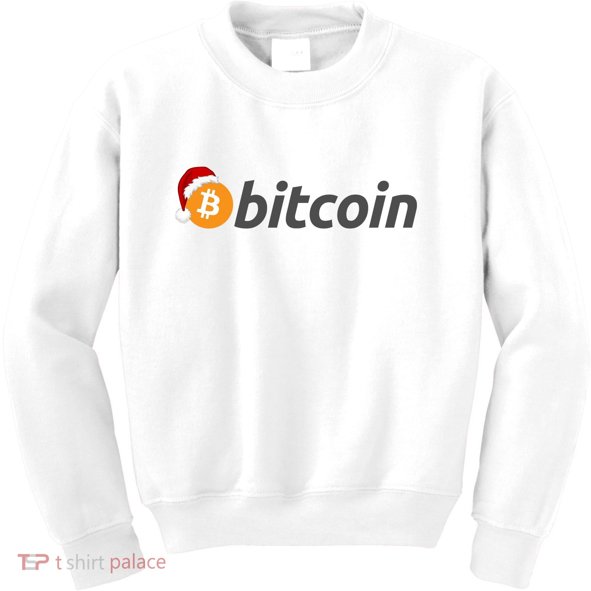 Bitcoin With Christmas Hat Funny Bitcoin With Santa Hat Funny Bitcoin Crypto Kids Sweatshirt