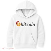 Bitcoin With Christmas Hat Funny Bitcoin With Santa Hat Funny Bitcoin Crypto Kids Hoodie thumb 0