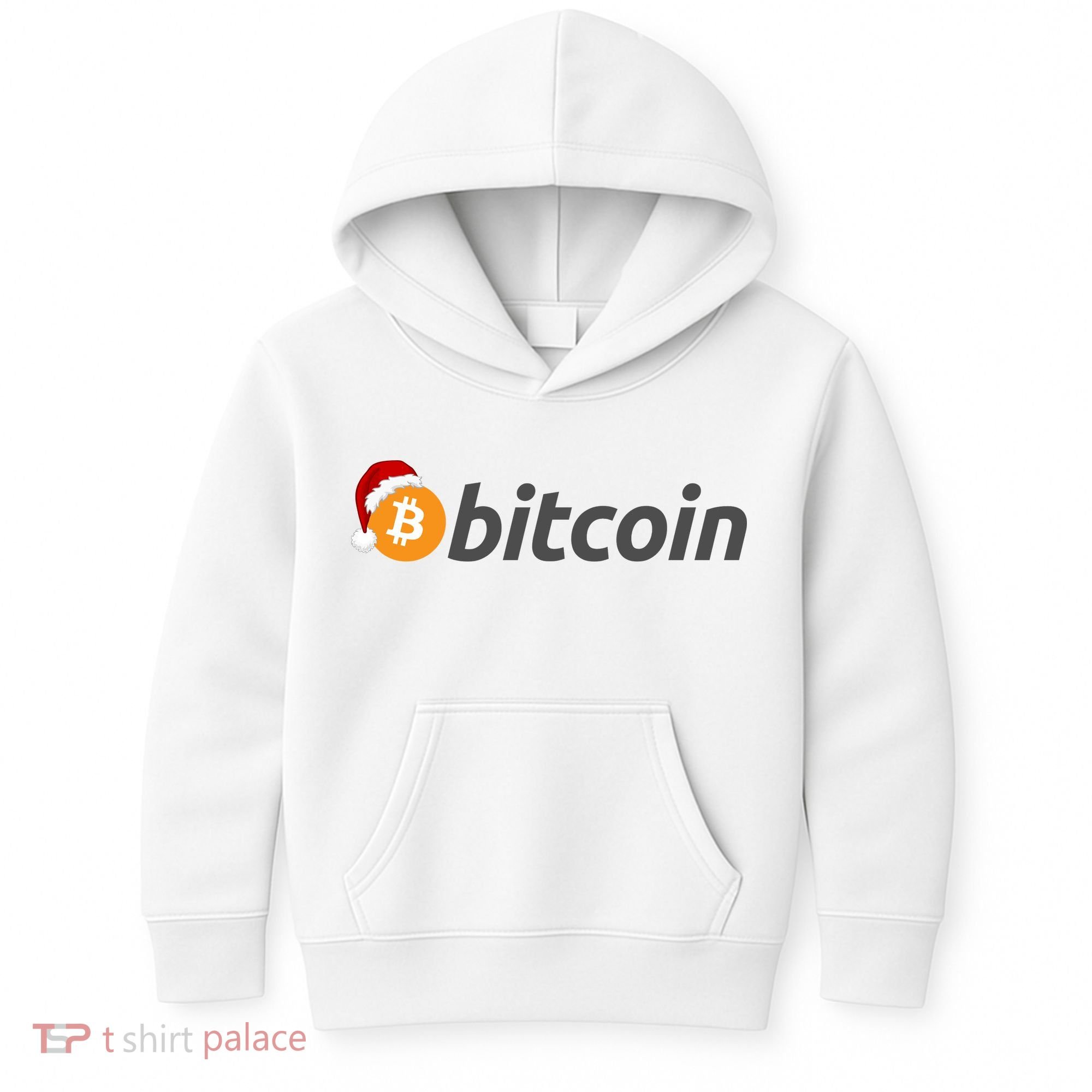 Bitcoin With Christmas Hat Funny Bitcoin With Santa Hat Funny Bitcoin Crypto Kids Hoodie