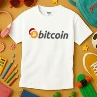 Bitcoin With Christmas Hat Funny Bitcoin With Santa Hat Funny Bitcoin Crypto Kids T-Shirt thumb 3