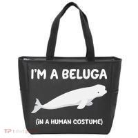 Beluga Whale Costume I'm A Beluga In A Human Costume Funny Tote Bag thumb 0