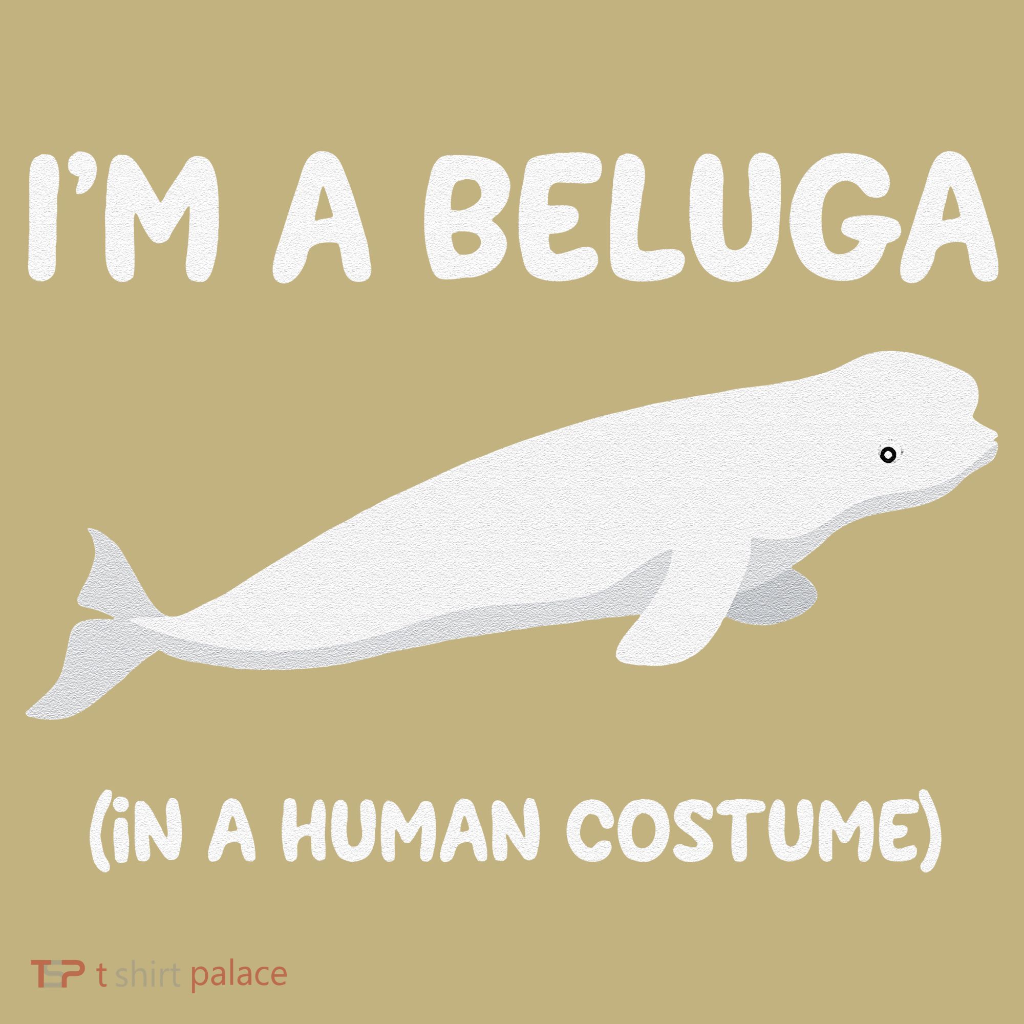 Beluga Whale Costume I'm A Beluga In A Human Costume Funny Mousepad