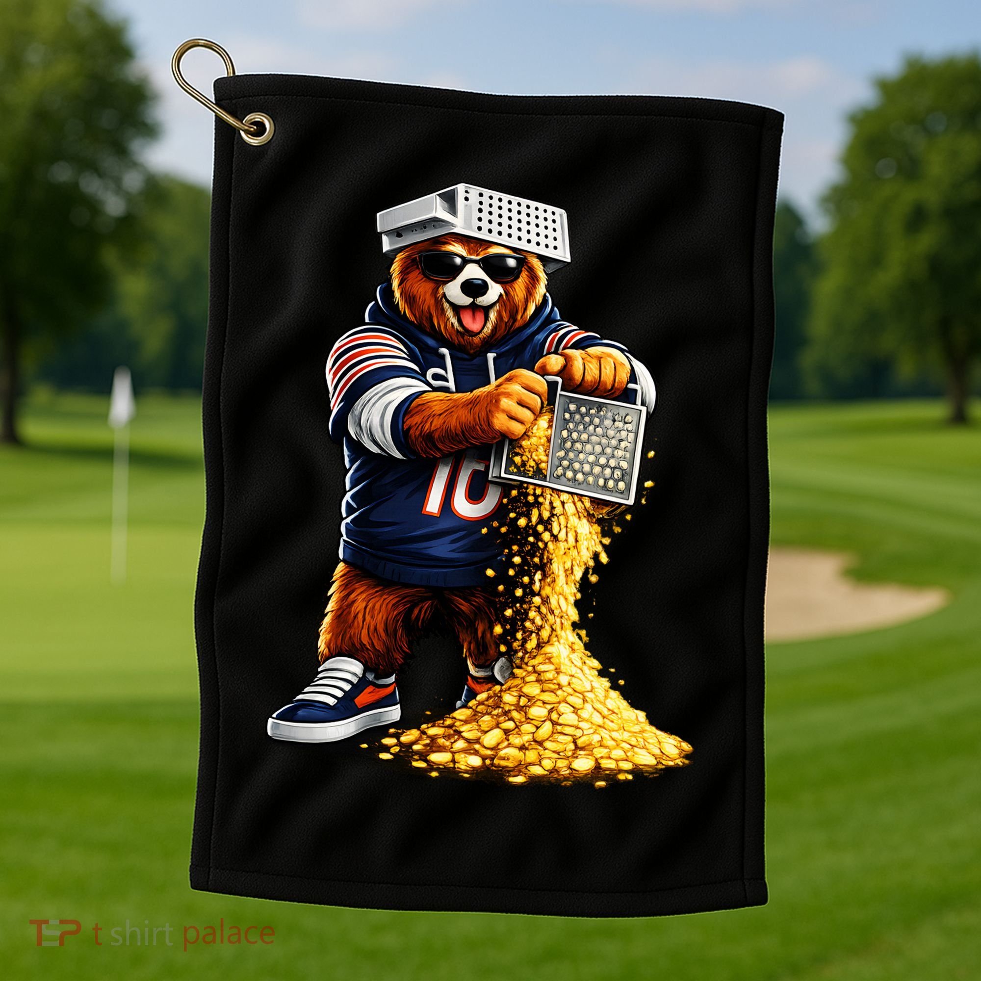 Bear With Cheese Grater Golf Towel