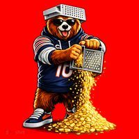 Bear With Cheese Grater Santa Hat thumb 1