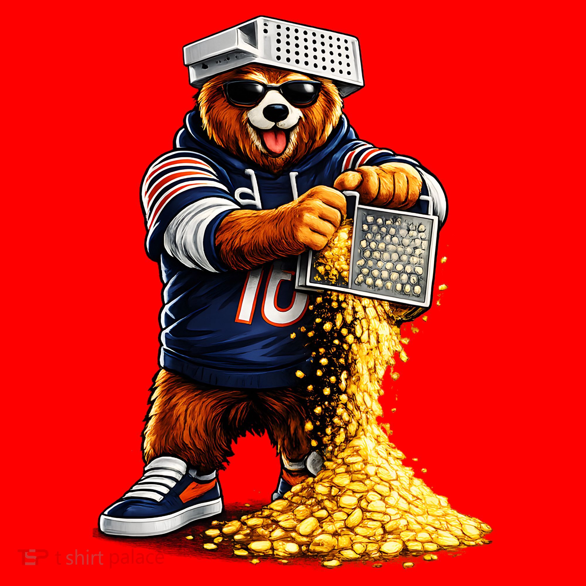 Bear With Cheese Grater Santa Hat