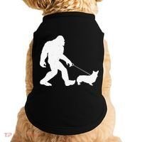 Bigfoot Walking Corgi Dog Funny Gift Doggie Tank thumb 0