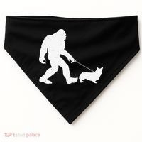 Bigfoot Walking Corgi Dog Funny Gift USA-Made Doggie Bandana thumb 0