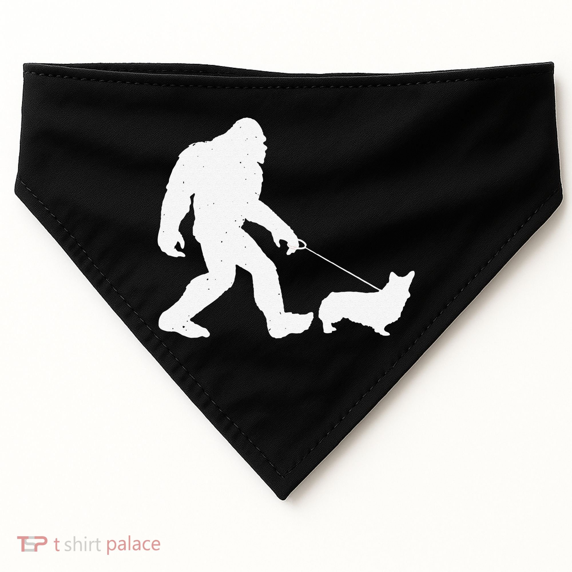 Bigfoot Walking Corgi Dog Funny Gift USA-Made Doggie Bandana