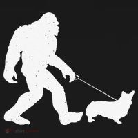 Bigfoot Walking Corgi Dog Funny Gift Apron thumb 3