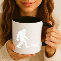 Bigfoot Walking Corgi Dog Funny Gift Coffee Mug thumb 3