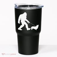 Bigfoot Walking Corgi Dog Funny Gift Tumbler thumb 0