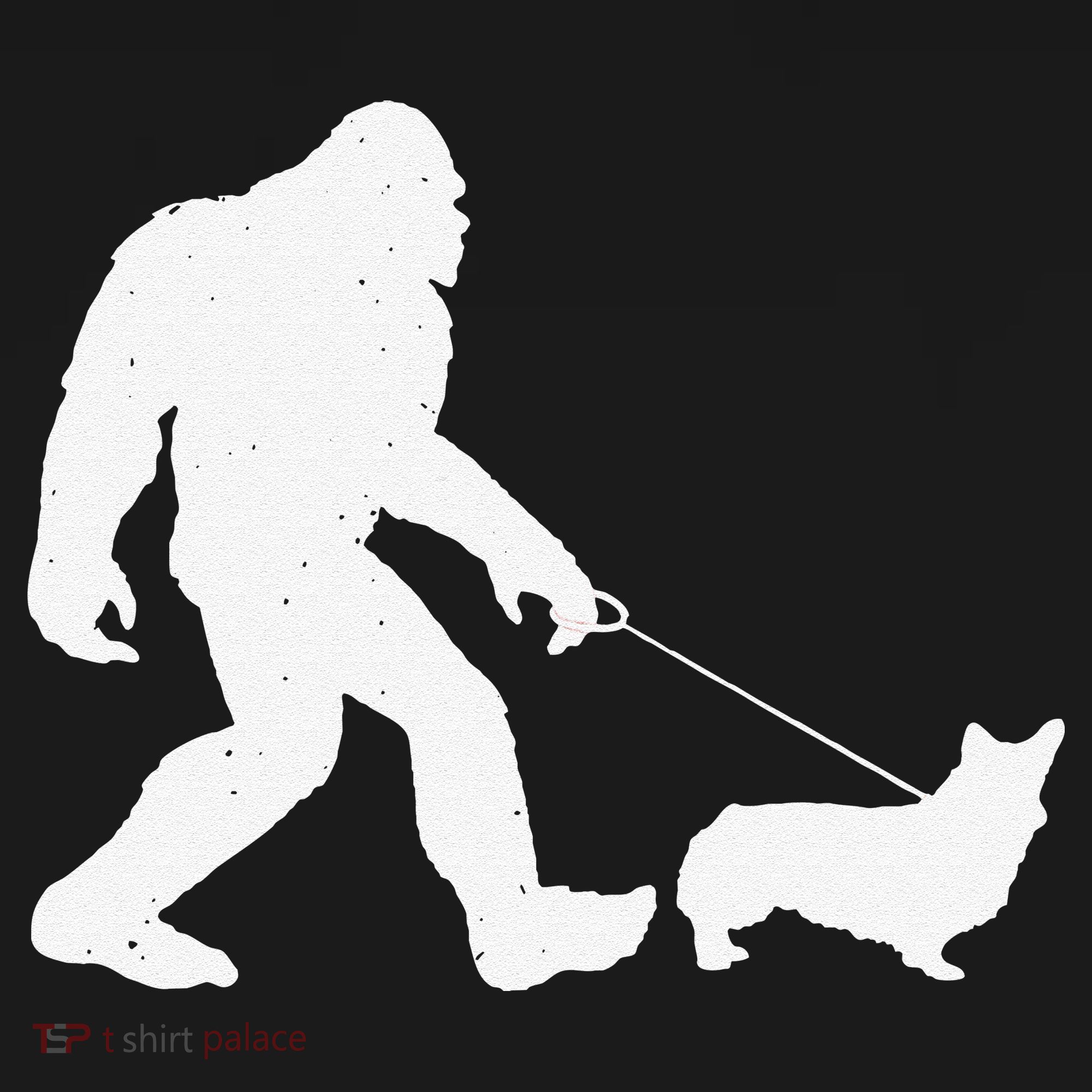 Bigfoot Walking Corgi Dog Funny Gift Baby Bodysuit