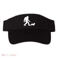 Bigfoot Walking Corgi Dog Funny Gift Visor thumb 0