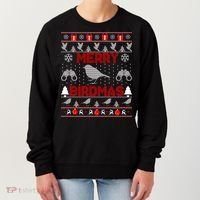 Bird Watching Christmas Birding Merry Birdmas Ugly Sweater Gift Women's Sweatshirt thumb 0
