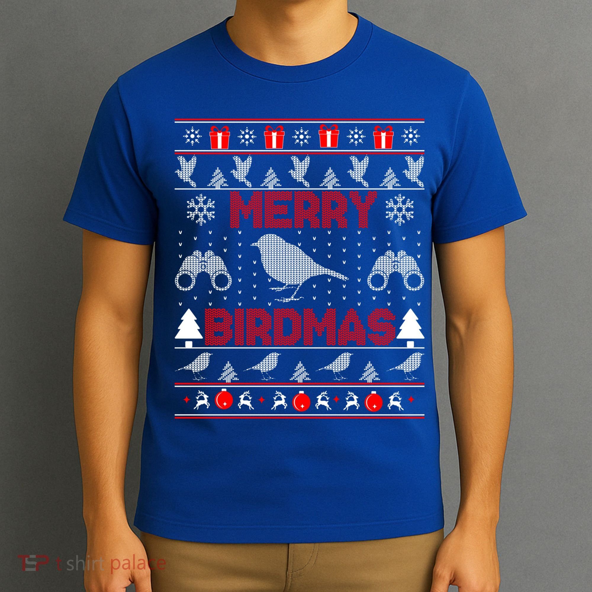 Bird Watching Christmas Birding Merry Birdmas Ugly Sweater Gift T-Shirt