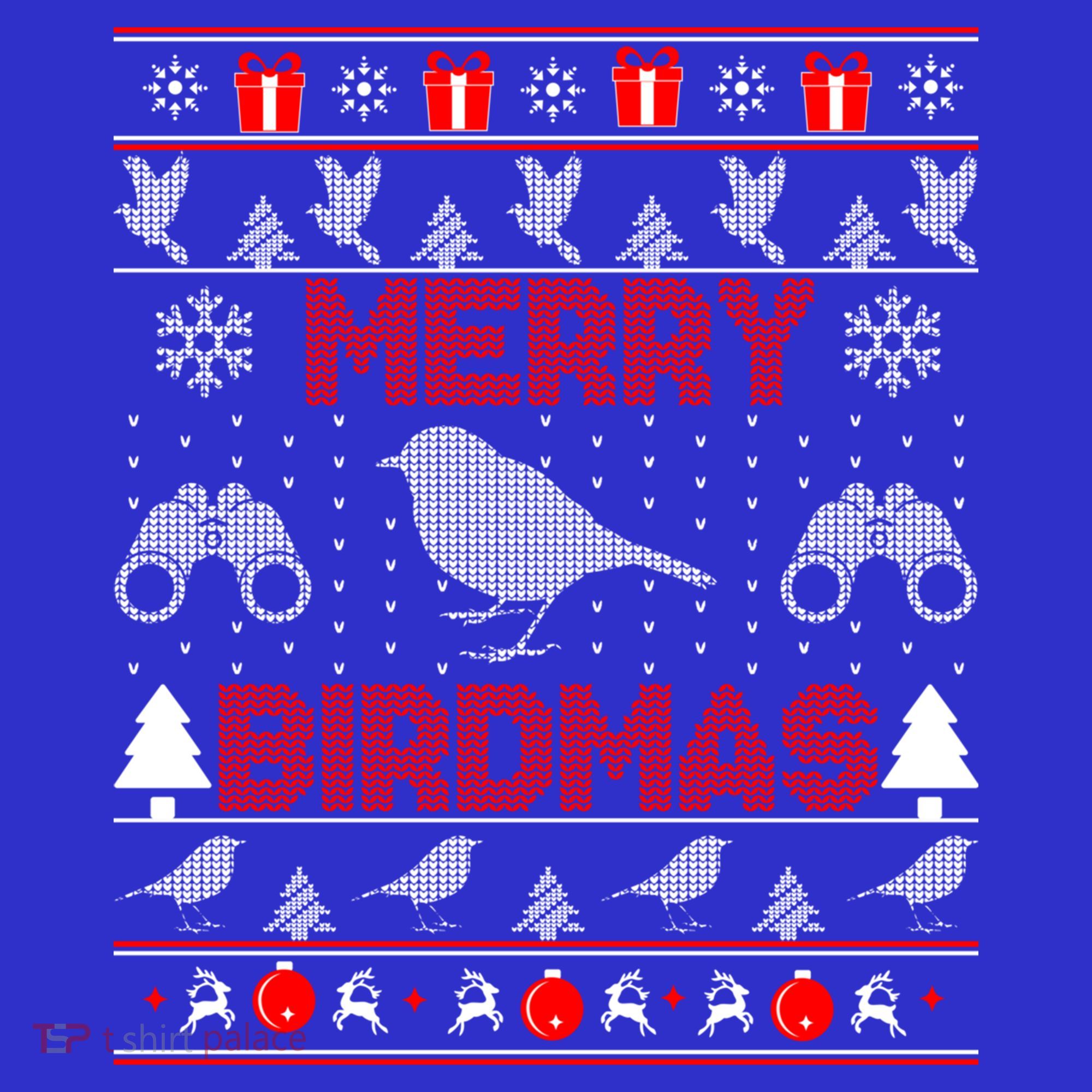 Bird Watching Christmas Birding Merry Birdmas Ugly Sweater Gift T-Shirt