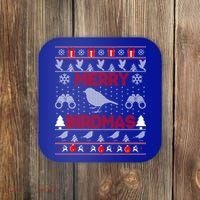 Bird Watching Christmas Birding Merry Birdmas Ugly Sweater Gift Coaster thumb 0