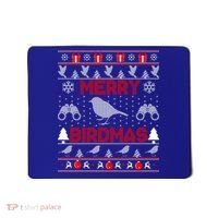 Bird Watching Christmas Birding Merry Birdmas Ugly Sweater Gift Mousepad thumb 0