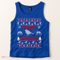 Bird Watching Christmas Birding Merry Birdmas Ugly Sweater Gift Tank Top thumb 2