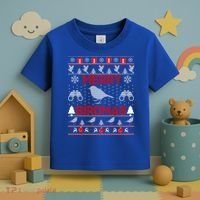 Bird Watching Christmas Birding Merry Birdmas Ugly Sweater Gift Toddler T-Shirt thumb 3