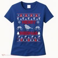 Bird Watching Christmas Birding Merry Birdmas Ugly Sweater Gift Women's T-Shirt thumb 0