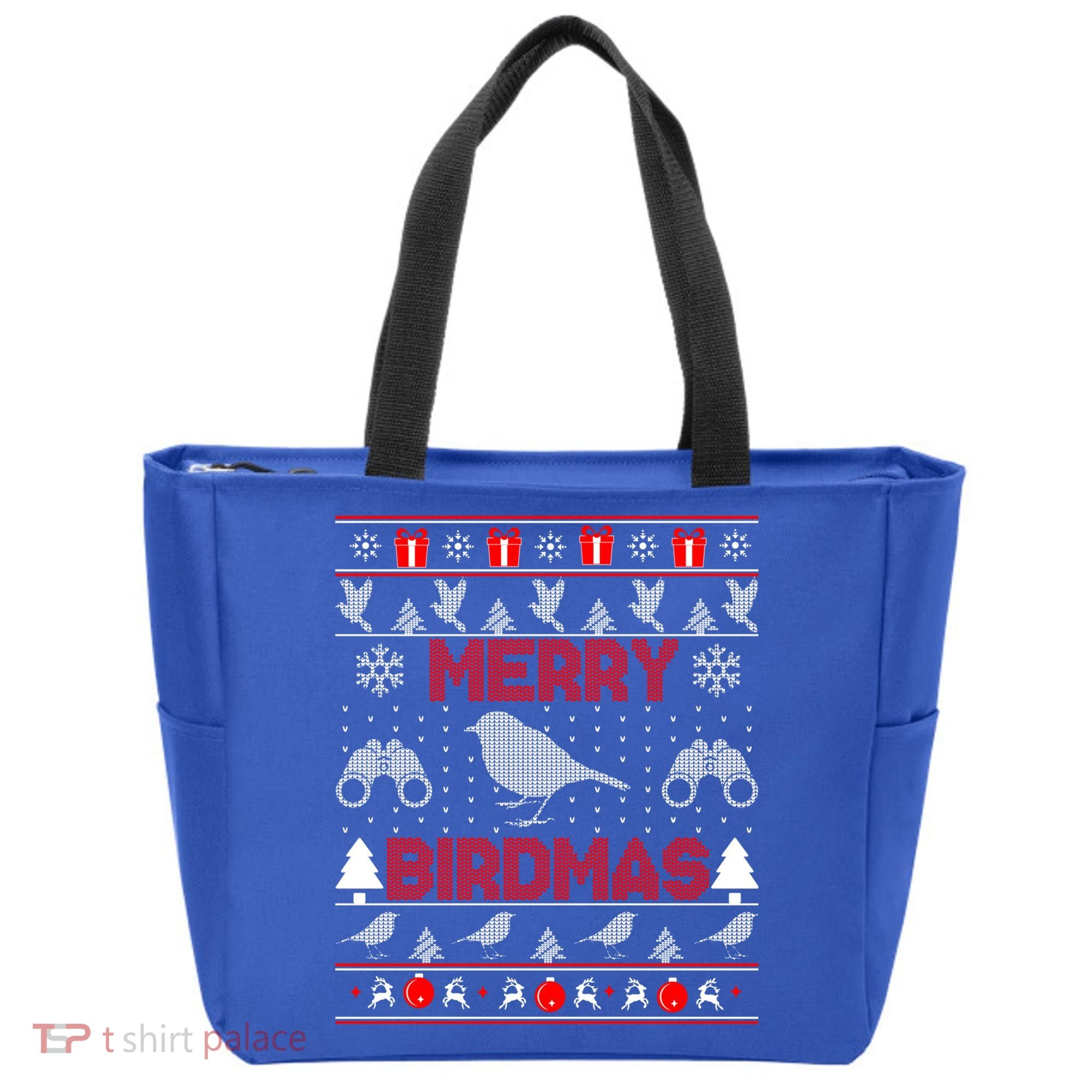 Bird Watching Christmas Birding Merry Birdmas Ugly Sweater Gift Tote Bag