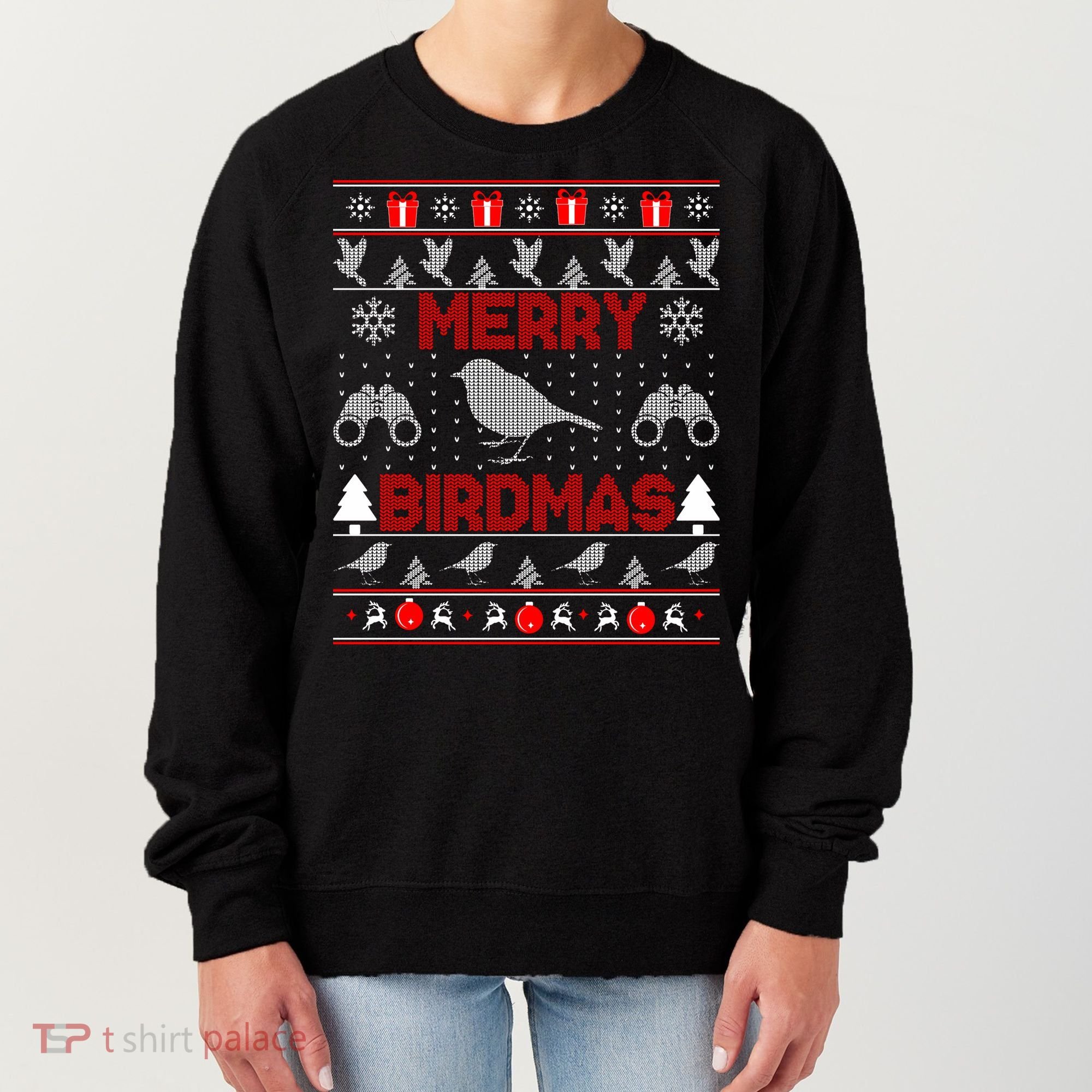 Bird Watching Christmas Birding Merry Birdmas Ugly Sweater Women's Sweatshirt
