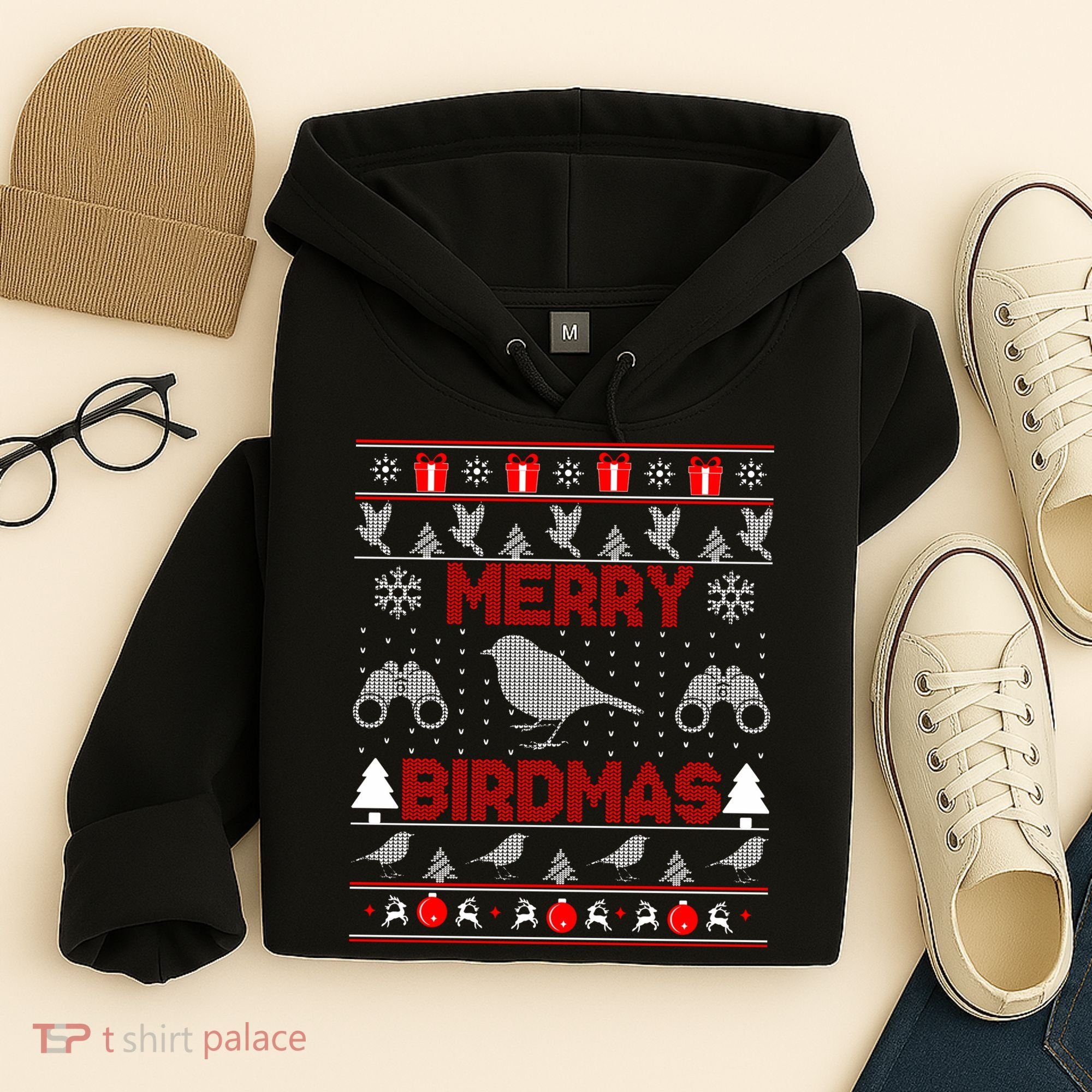 Bird Watching Christmas Birding Merry Birdmas Ugly Sweater Hoodie