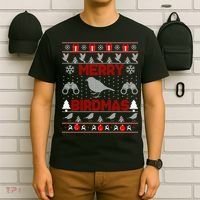 Bird Watching Christmas Birding Merry Birdmas Ugly Sweater T-Shirt thumb 6