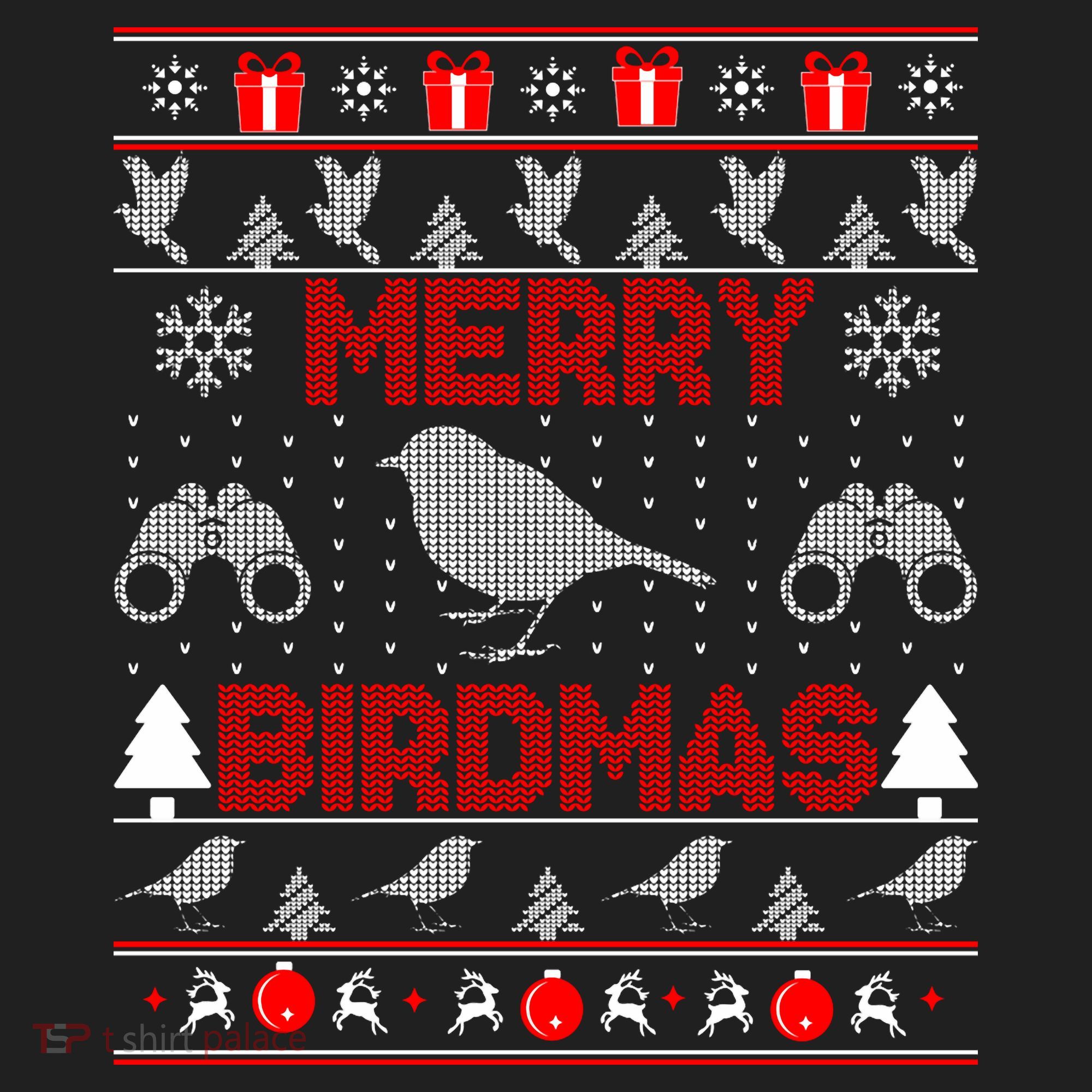 Bird Watching Christmas Birding Merry Birdmas Ugly Sweater Beanie