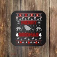 Bird Watching Christmas Birding Merry Birdmas Ugly Sweater Coaster thumb 0