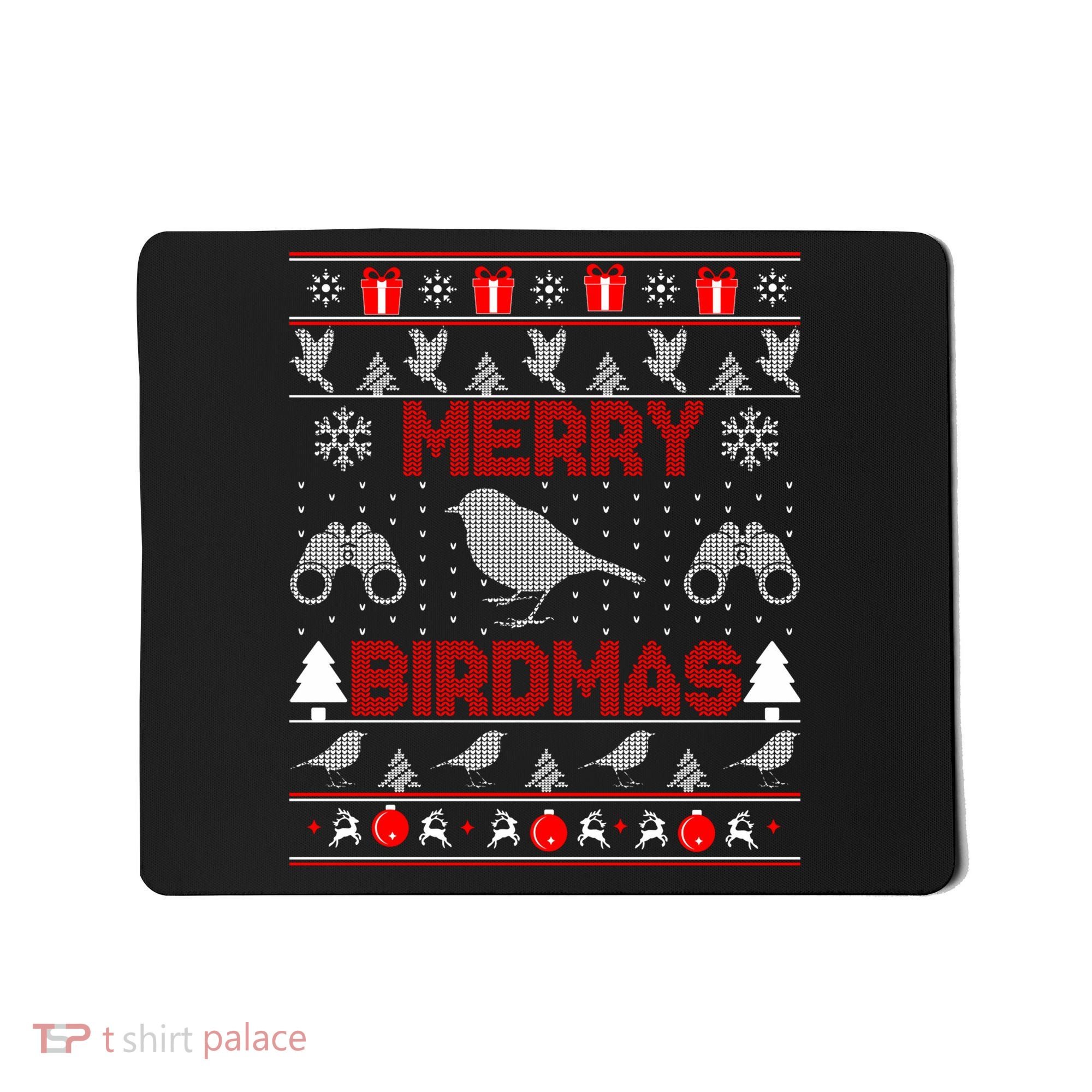 Bird Watching Christmas Birding Merry Birdmas Ugly Sweater Mousepad