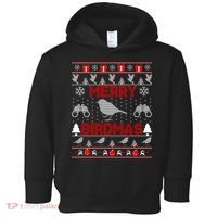Bird Watching Christmas Birding Merry Birdmas Ugly Sweater Toddler Hoodie thumb 0