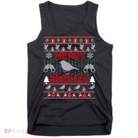 Bird Watching Christmas Birding Merry Birdmas Ugly Sweater Tank Top thumb 0