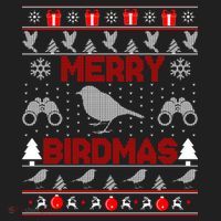 Bird Watching Christmas Birding Merry Birdmas Ugly Sweater Golf Towel thumb 3