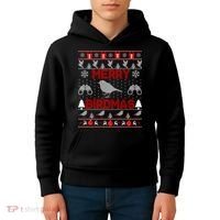Bird Watching Christmas Birding Merry Birdmas Ugly Sweater Kids Hoodie thumb 4