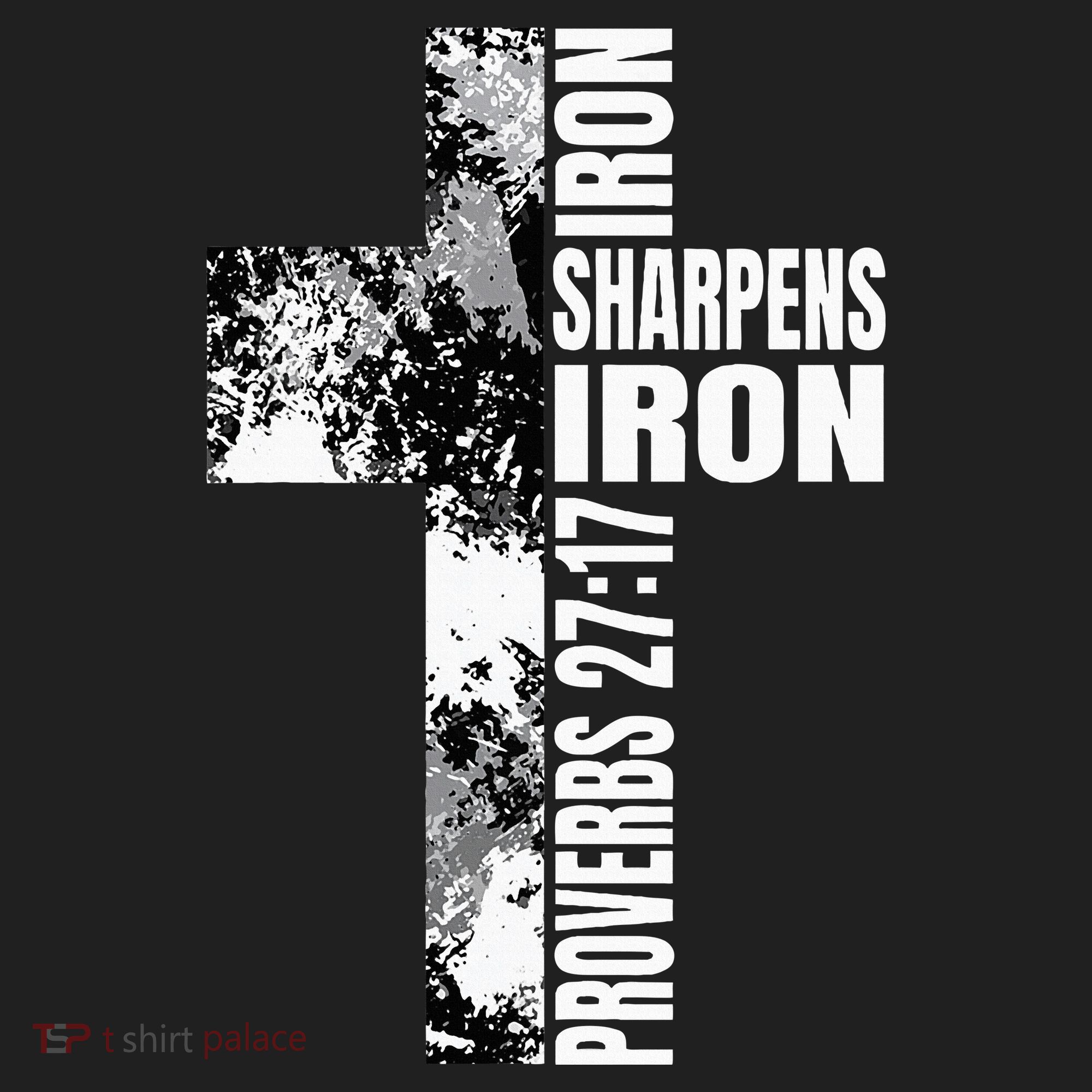 Black White Cross Iron Sharpens Iron Verse Christian Couples Tumbler