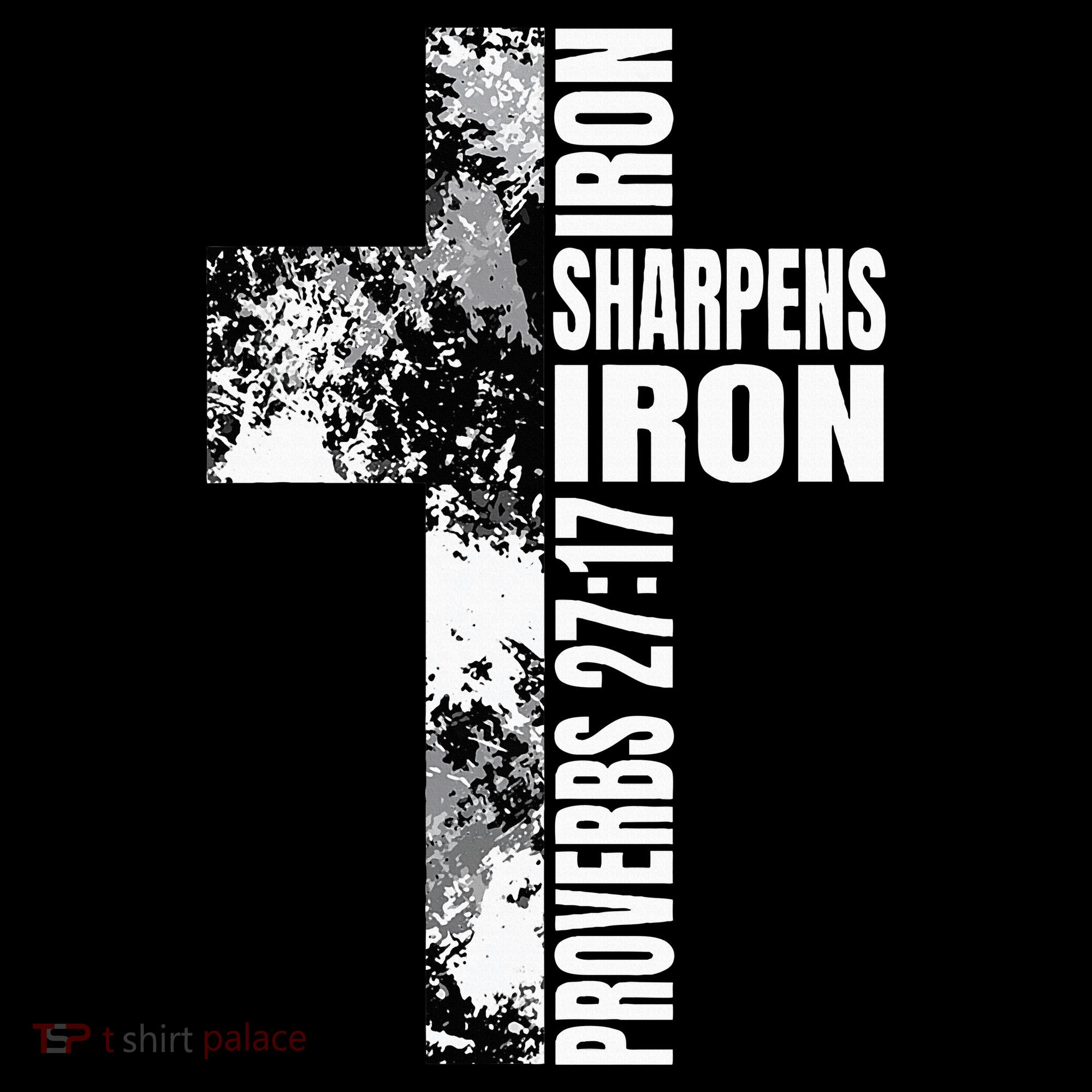 Black White Cross Iron Sharpens Iron Verse Christian Couples Women's Long Sleeve Shirt