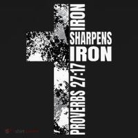 Black White Cross Iron Sharpens Iron Verse Christian Couples Kids Long Sleeve Shirt thumb 2