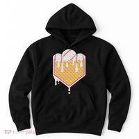 Baseball Waffle Cone Home Plate With Ice Cream Drip Hoodie thumb 0