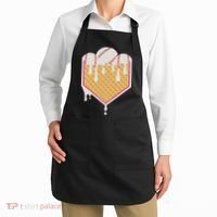Baseball Waffle Cone Home Plate With Ice Cream Drip Apron thumb 2