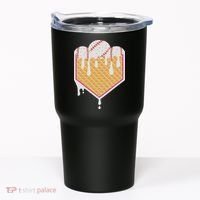 Baseball Waffle Cone Home Plate With Ice Cream Drip Tumbler thumb 0